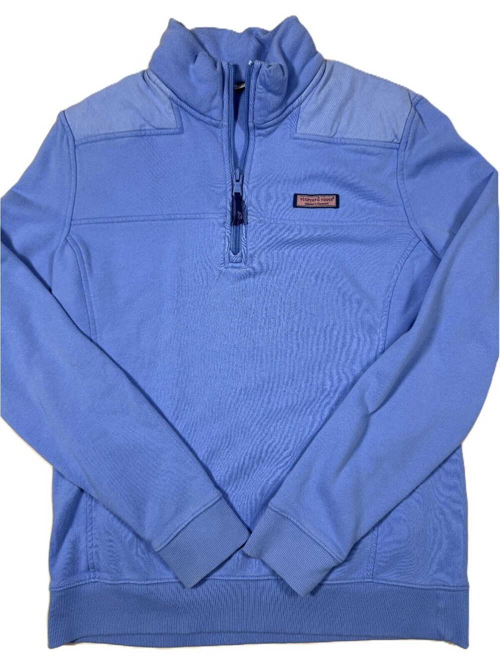 Vineyard Vines Women's Long Sleeve 1/4 Zip Medium Light Blue